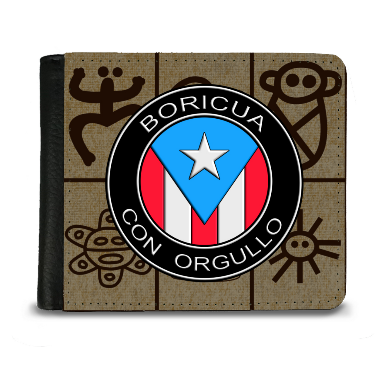 Boricua Con Orgullo Taino Symbol Folding Wallet