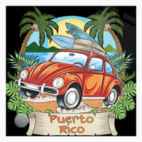 Thumbnail for Puerto Rico Beach VW Scene Lumenglass Stand 3.5