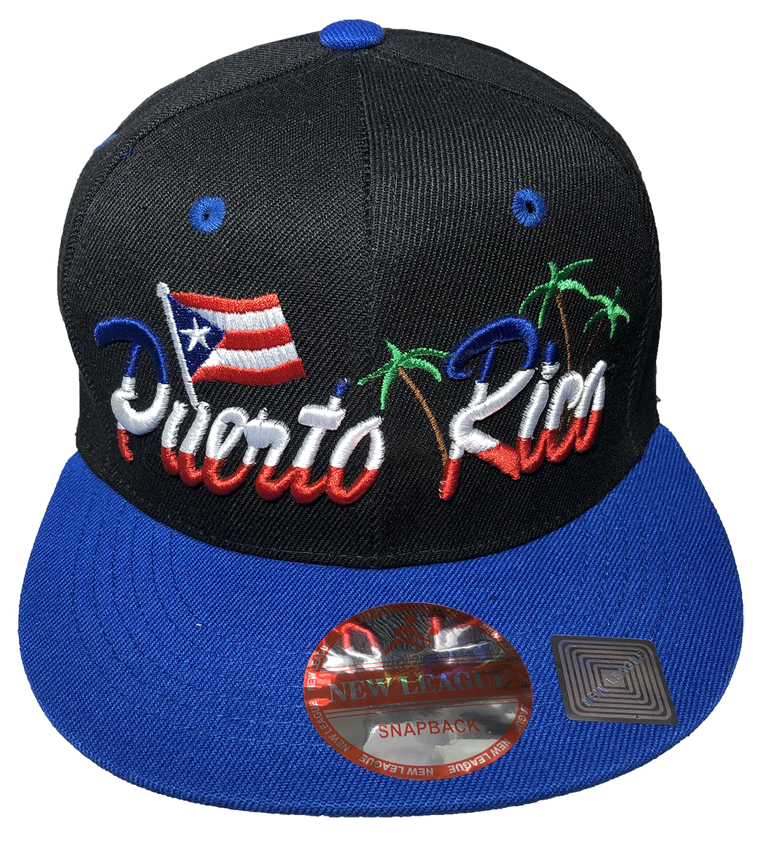 Puerto Rico Flag/Palm Baseball Hat
