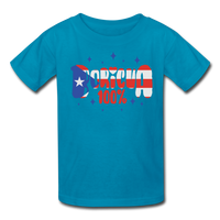 Thumbnail for 100% Boricua Kids' T-Shirt - turquoise