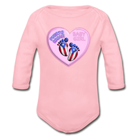 Thumbnail for Baby Girl Organic Bodysuit - light pink