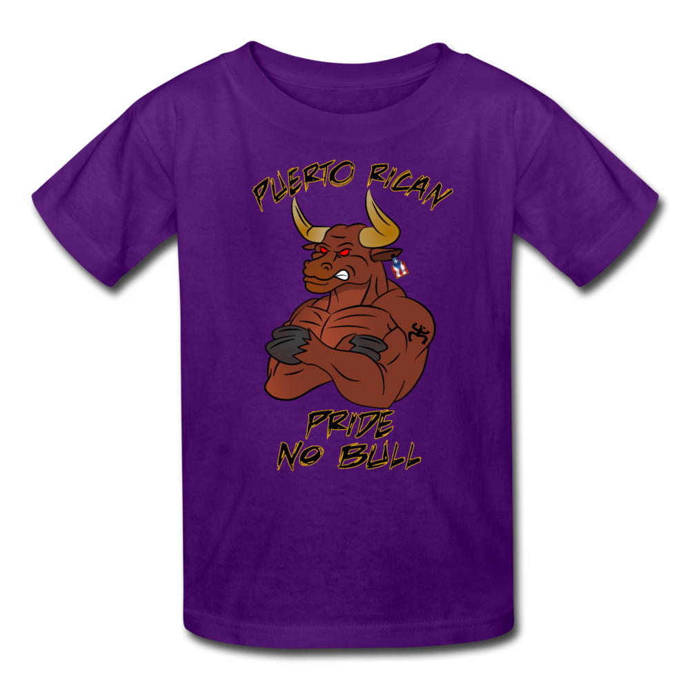 Puerto Rican Pride No Bull Kids' T-Shirt - purple