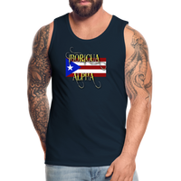 Thumbnail for Boricua Alpha Puerto Rico Flag Premium Tank (Small-3XL) - deep navy