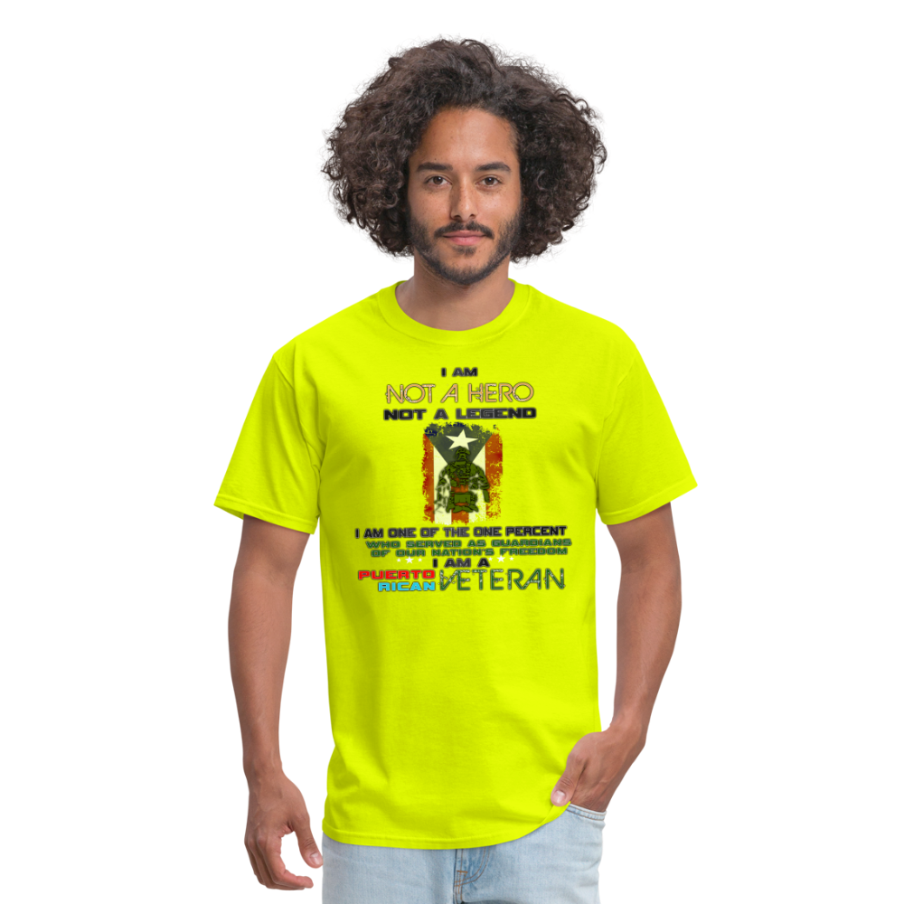 I Am One Percent Who Served - Unisex Classic T-Shirt - safety green