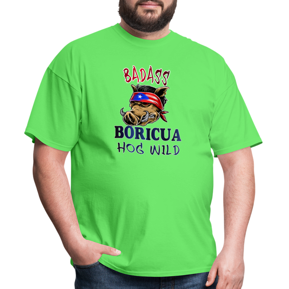 Badass Boricua Hog Wild - Unisex Classic T-Shirt - kiwi