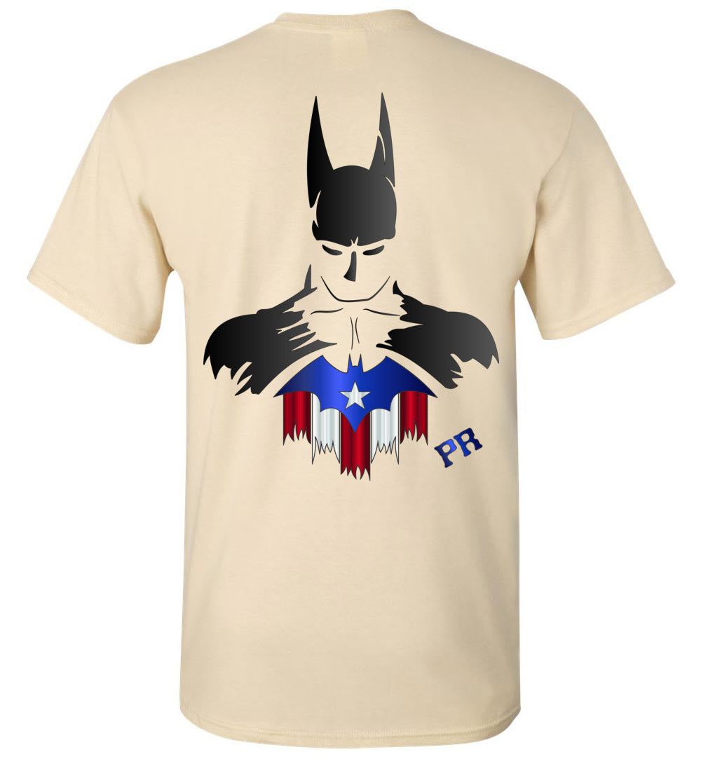 Puerto Rican Bat Man Front and Back Image Youth-3XL