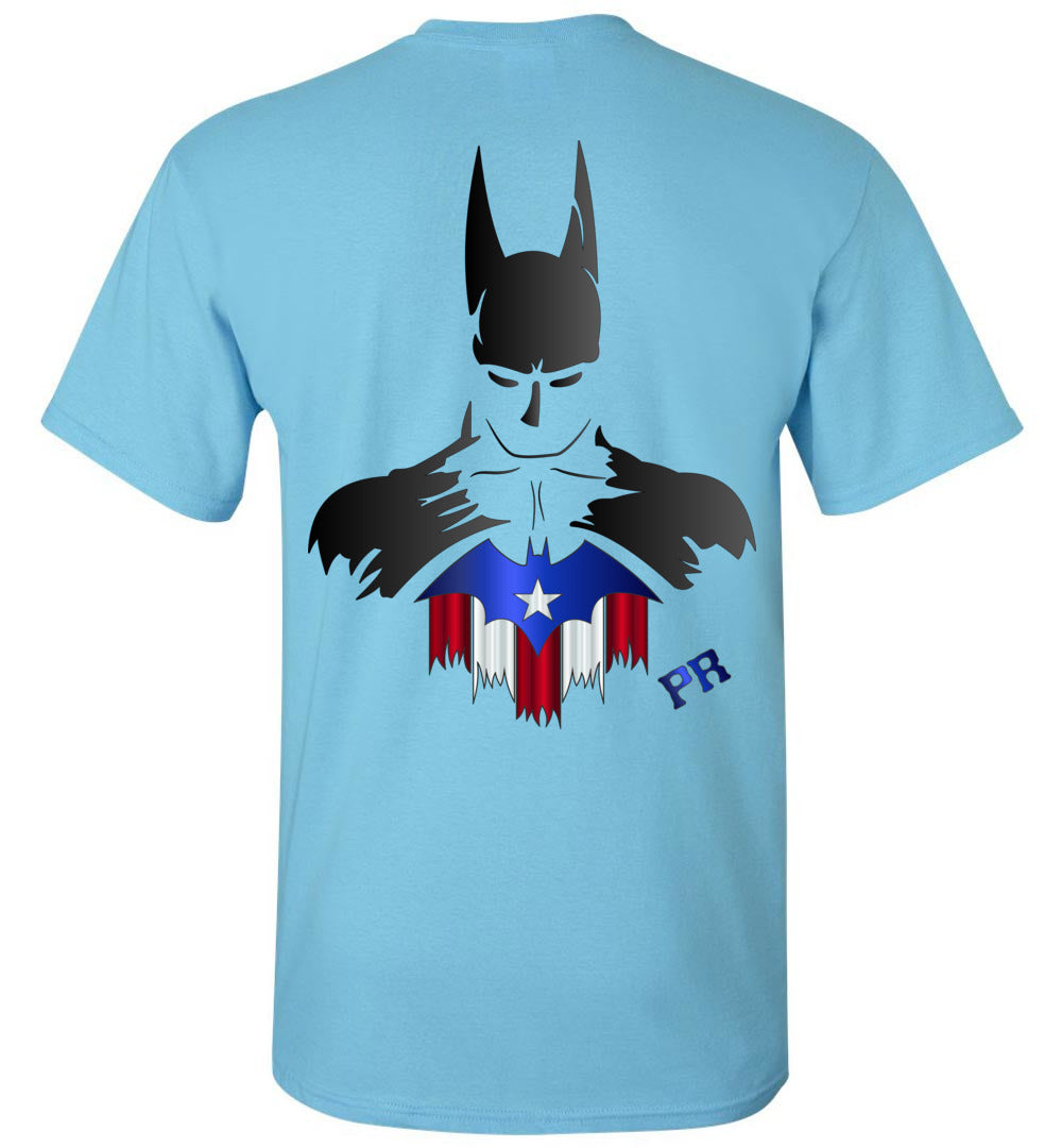 Puerto Rican Bat Man Front and Back Image Youth-3XL