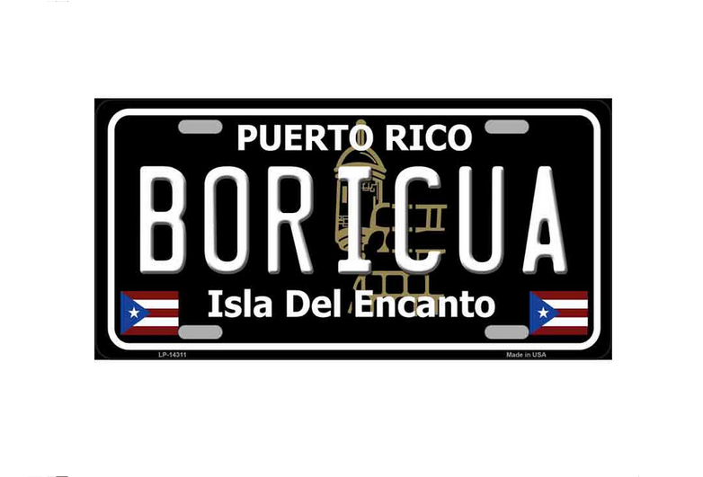 Black BORICUA License Plate