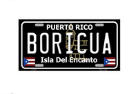 Thumbnail for Black BORICUA License Plate