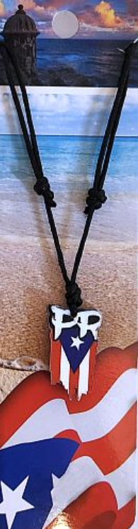 Thumbnail for PR Island Flag Adjustable Rope Necklace