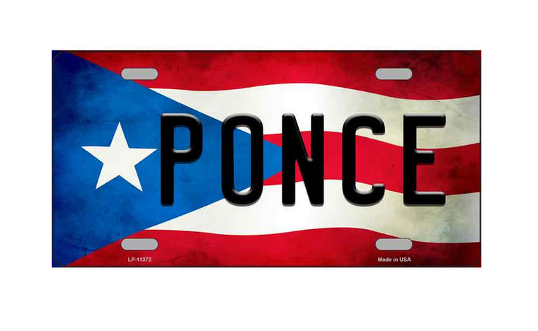 Flag PONCE License Plate