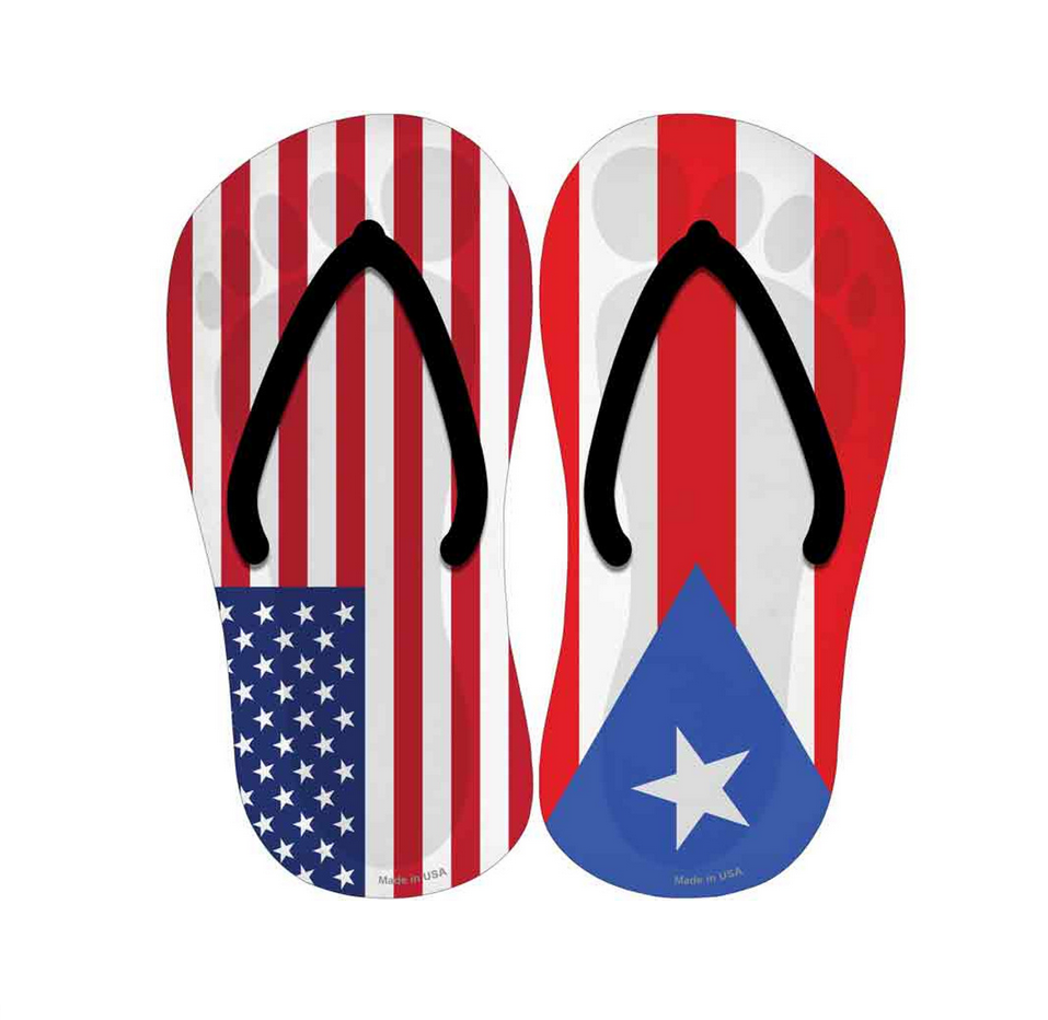 Puerto Rican American Flag Flip Flop Decal