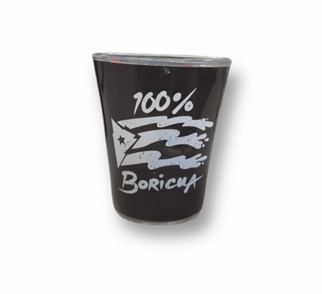 100% Boricua Shot Glass