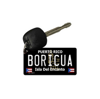 Thumbnail for Black Boricua License Plate Key-chain