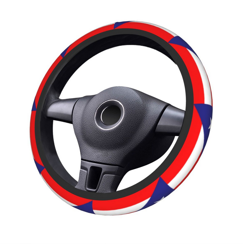Puerto Rico Flag Steering Wheel Cover