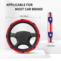 Thumbnail for Puerto Rico Flag Steering Wheel Cover