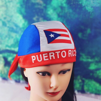 Black Puerto Rico Flag Durag