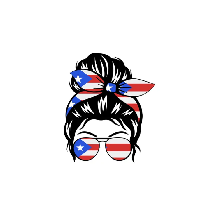 Badass Puerto Rican Woman Decal