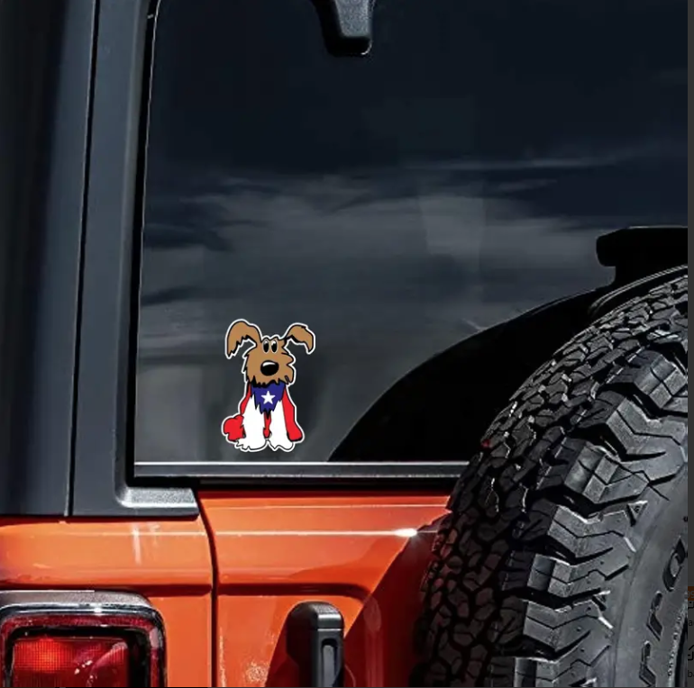 Cute Puerto Rican Puppy Decal