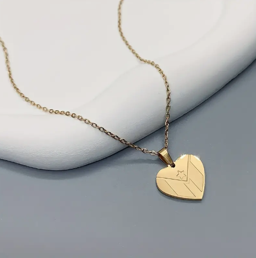 Puerto Rican Heart Necklace