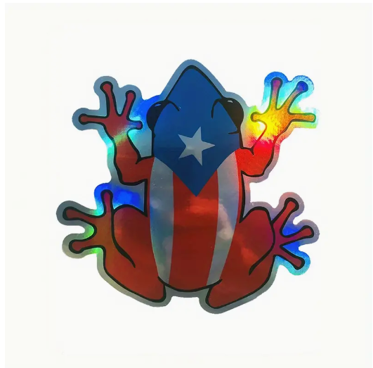 Colorful Coqui Flag Decal