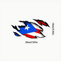 Thumbnail for Puerto Rico Distressed Flag Vinyl Decal
