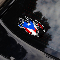 Thumbnail for Puerto Rico Distressed Flag Vinyl Decal