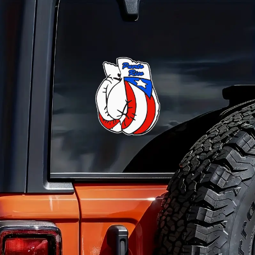 Puerto Rico Boxing Gloves Decal