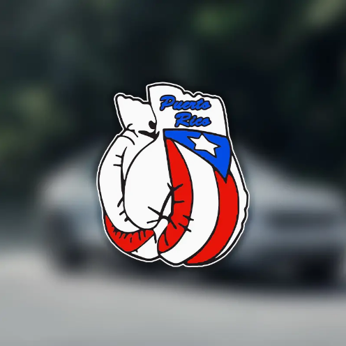 Puerto Rico Boxing Gloves Decal