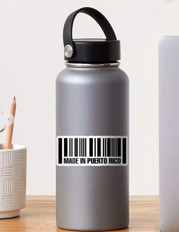 Made In Puerto Rico Barcode Decal