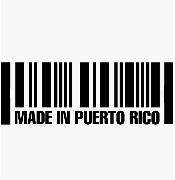 Made In Puerto Rico Barcode Decal