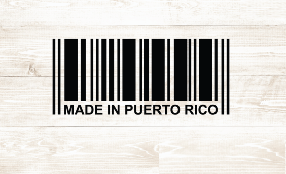 Made In Puerto Rico Barcode Decal