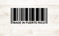 Thumbnail for Made In Puerto Rico Barcode Decal