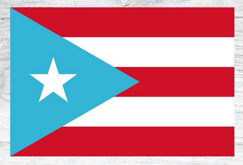 Embroidered Puerto Rico Flag Light Blue (Old Style) 2' x 3' (Copy)