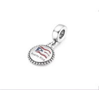 Thumbnail for Sterling Silver Puerto Rico Emblem Necklace With 22