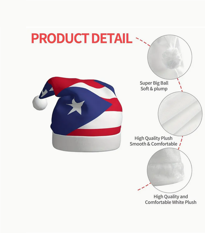 Puerto Rico Santa Hat Cap