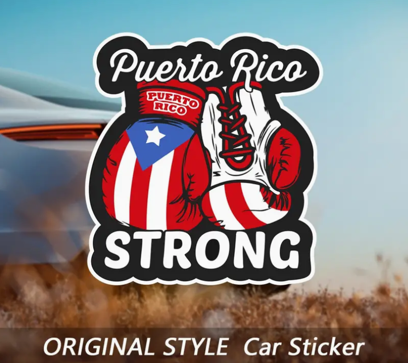 Puerto Rico Strong Boxing Gloves Decal