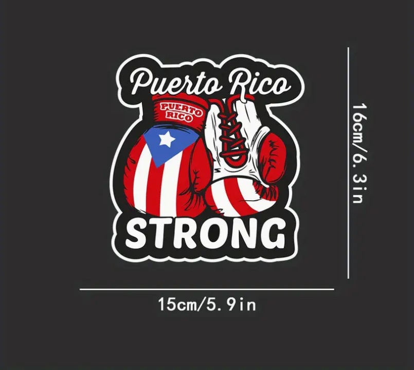 Puerto Rico Strong Boxing Gloves Decal