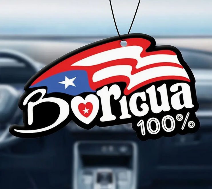 100% Boricua Flag Rear-view Mirror Air Freshener