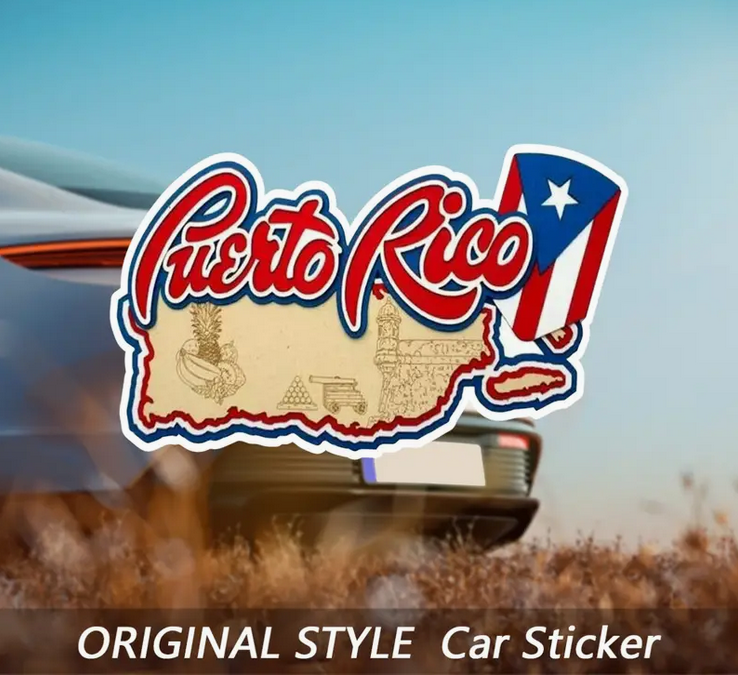 Puerto Rico Island Flag Decal