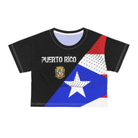 Thumbnail for Puerto Rico Themed Ladies Crop Tee (AOP)