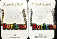 Thumbnail for Colorful Boricua Necklace (Gold or Silver)