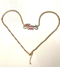 Thumbnail for Butterfly Rainbow Angel Dust Boricua Heart Necklace