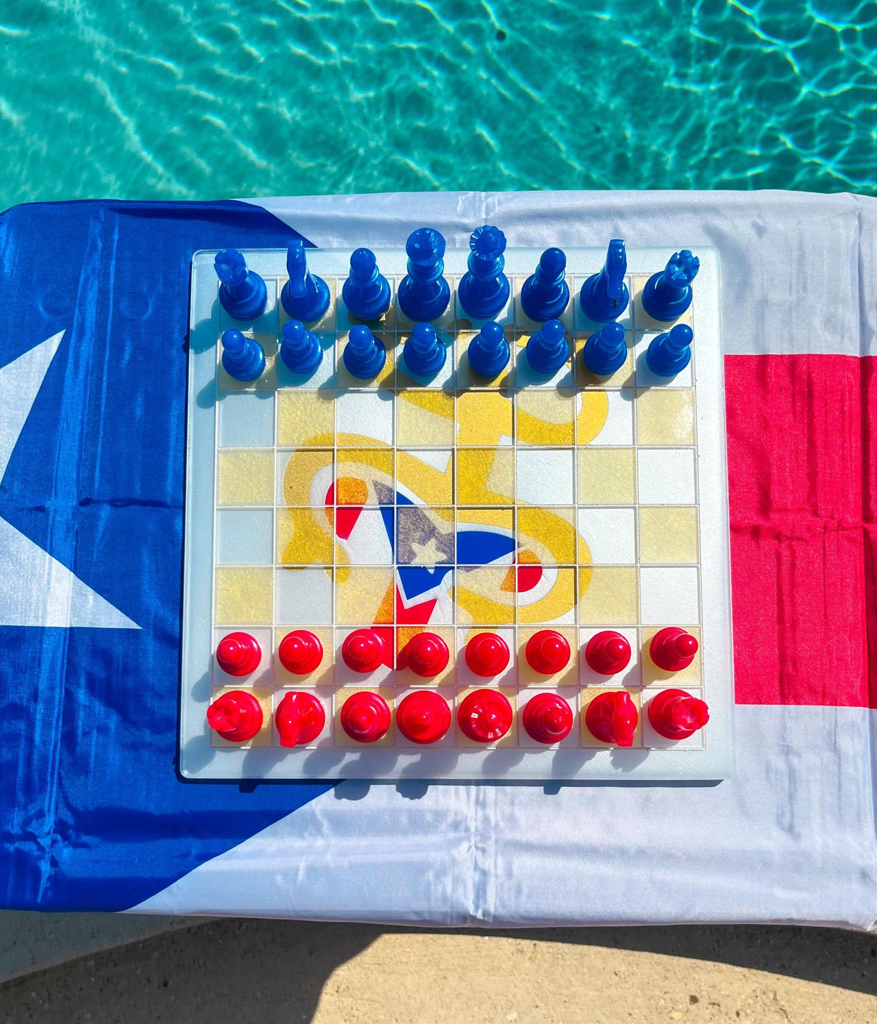 Custom Made Puerto Rico Themed Chessboard