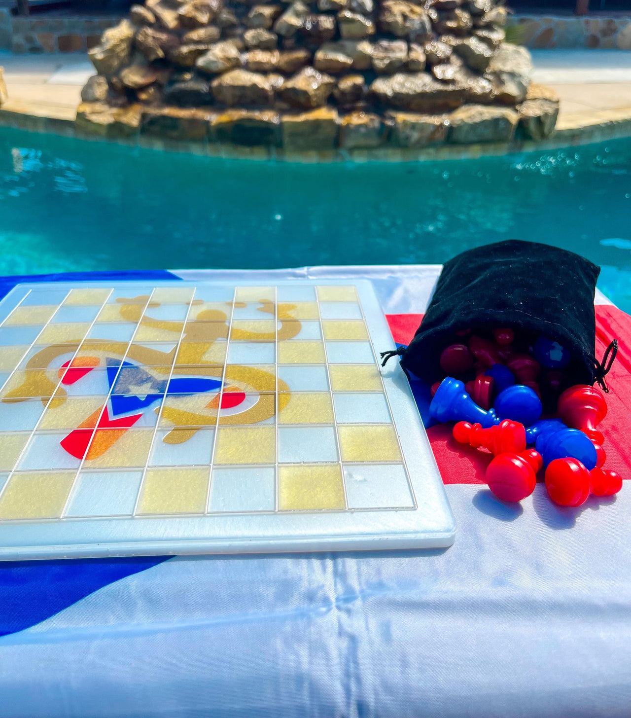 Custom Made Puerto Rico Themed Chessboard