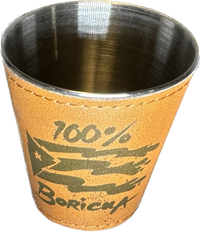Thumbnail for Puerto Rico Themed Leather Wrapped Shot Glass 3 Choices