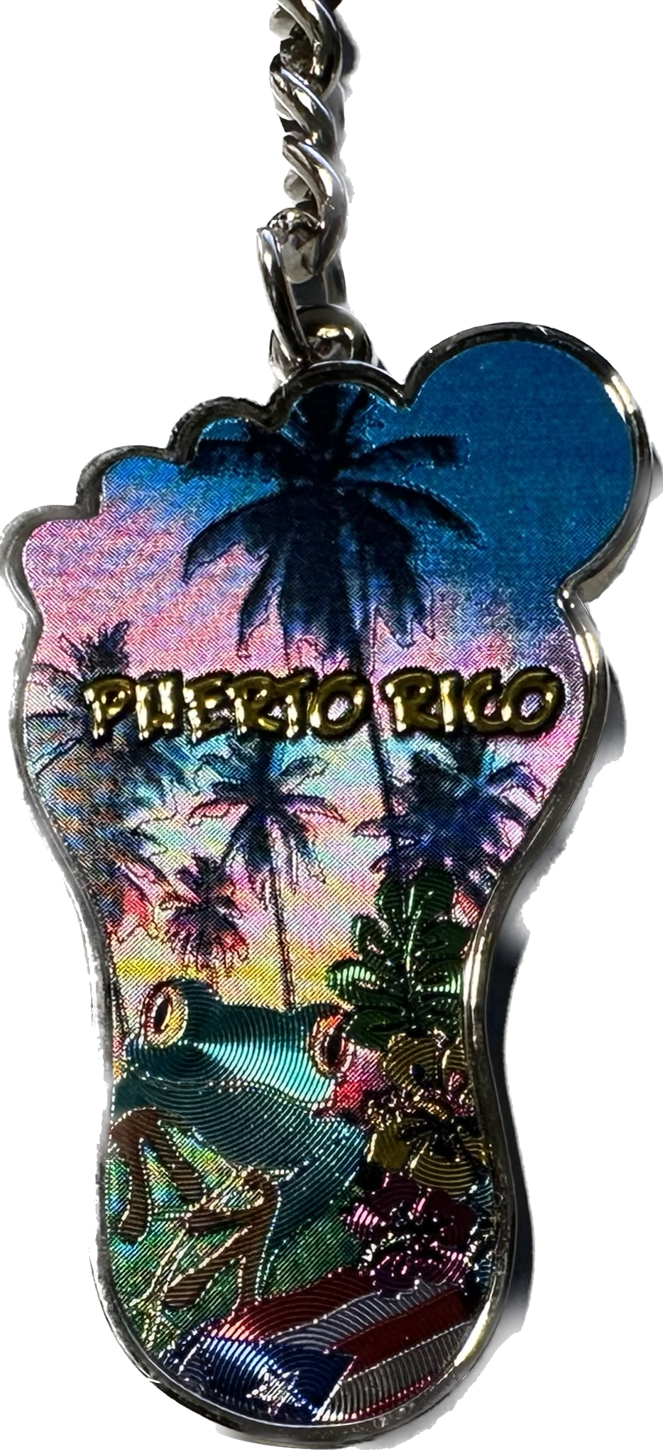 Colorful Puerto Rico Foot Keychain (2 styles)