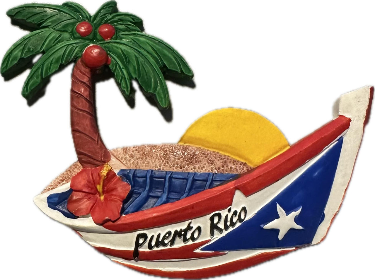 Palm Boat Puerto Rico Refrigerator Magnet