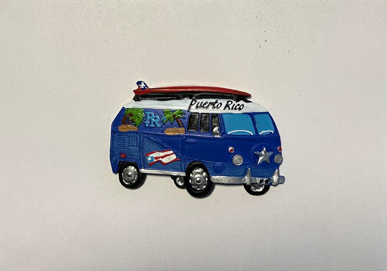 VW Beach Van PR Flag Refrigerator Magnet