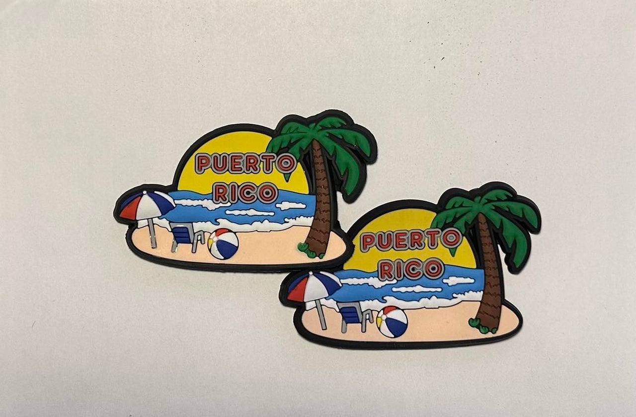 Puerto Rico Beach Palm Refrigerator Magnet